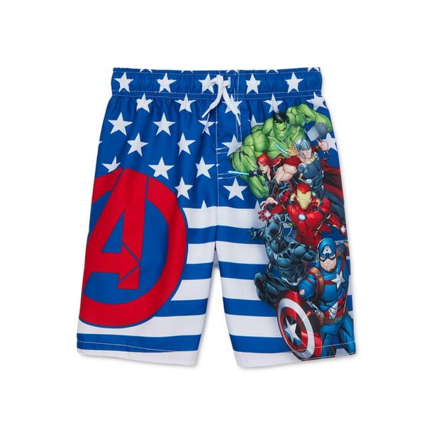NWT Old Navy Superhero Captain America Rashguard OR Swim Trunks Short NEW Boys